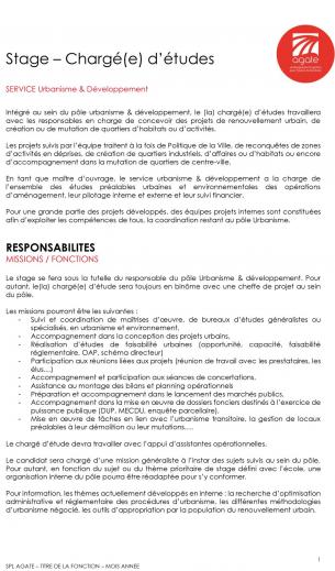 Fiche recrutement stagiaire 1